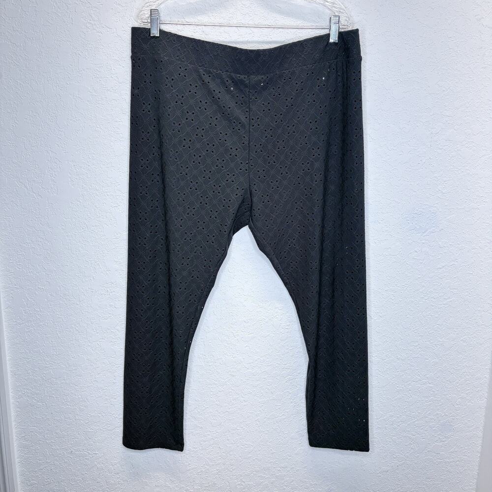 LOGO Layers Black Laser Cut Pull On Pant Size US XL comfy, casual, summer, beach
